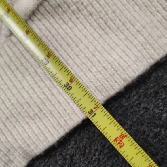 Handmade Chunky Knit Brunt Orange Gray Sweater Women's Size Large Extra Large - Picture 5 of 6